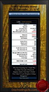 Spread Betting Calc - Long Summary Screen